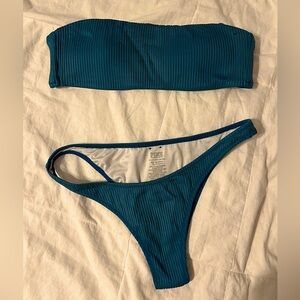 PINK, size XS, aegean blue bikini, strapless